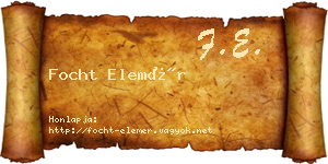 Focht Elemér névjegykártya